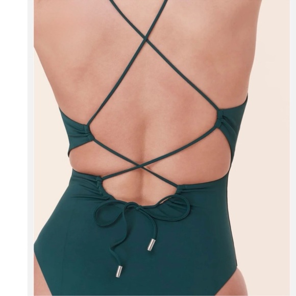 NWT! $129 Andie Swim The Saidia One Piece Swimsuit Black Large High Neck - Picture 8 of 10